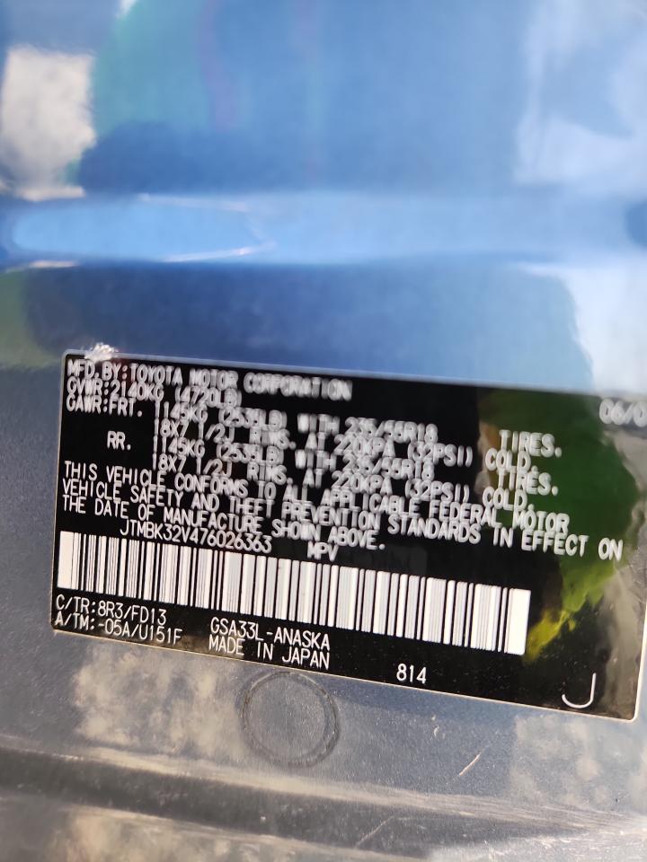 2007 Toyota Rav4 Sport VIN: JTMBK32V476026363 Lot: 71973565