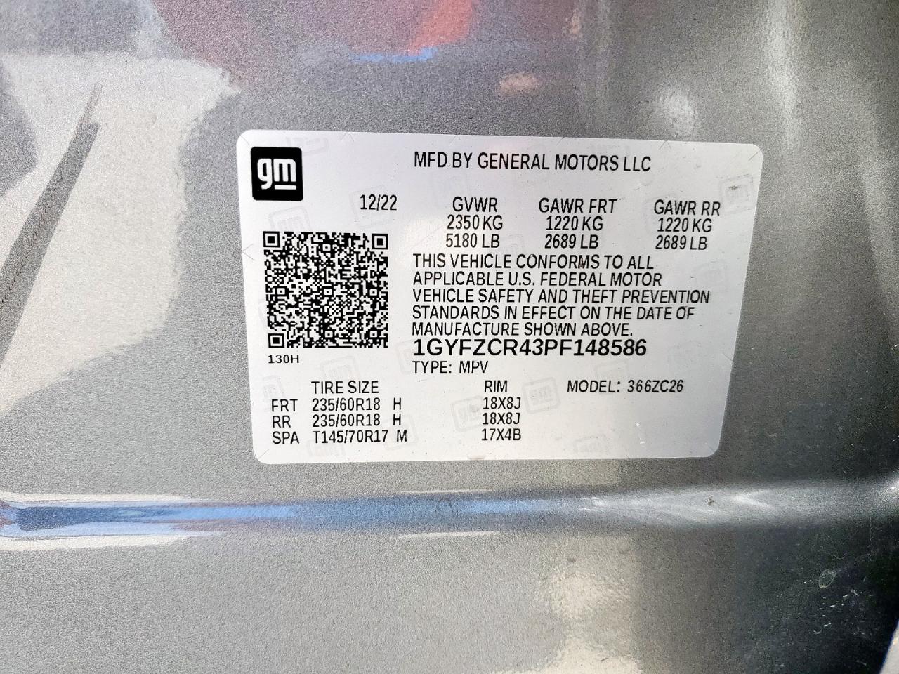 2023 Cadillac Xt4 Premium Luxury VIN: 1GYFZCR43PF148586 Lot: 81744355