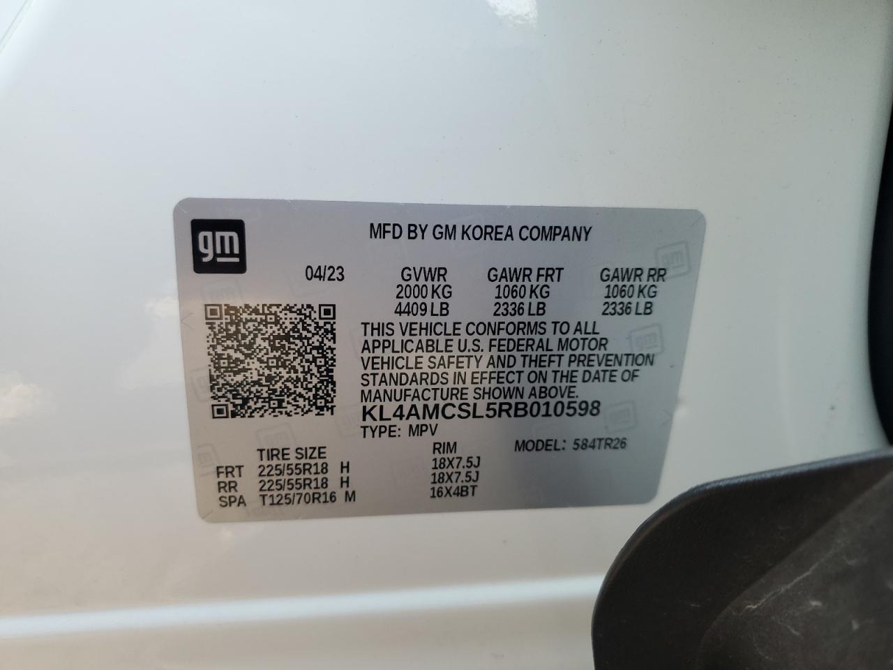 2024 Buick Encore Gx Preferred VIN: KL4AMCSL5RB010598 Lot: 80819455