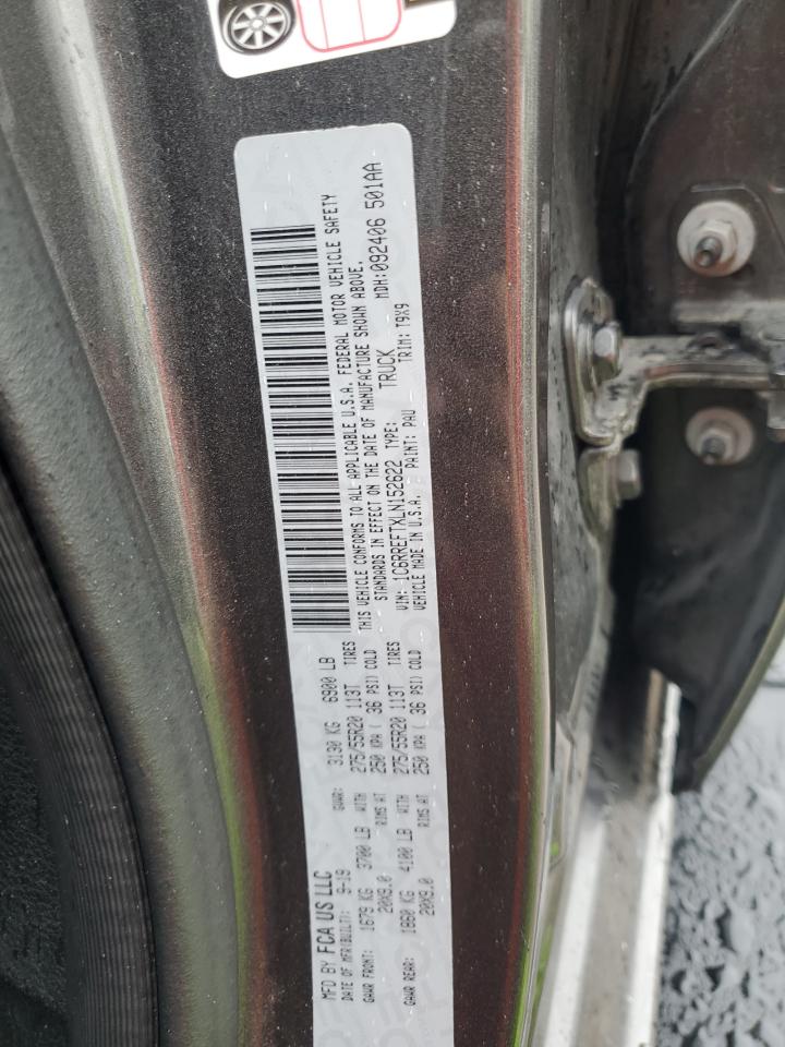 2020 Ram 1500 Big Horn/Lone Star VIN: 1C6RREFTXLN152622 Lot: 70911045