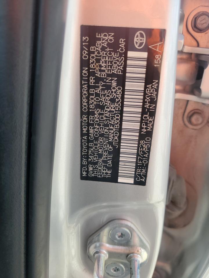 2013 Toyota Prius C VIN: JTDKDTB30D1553480 Lot: 71395695