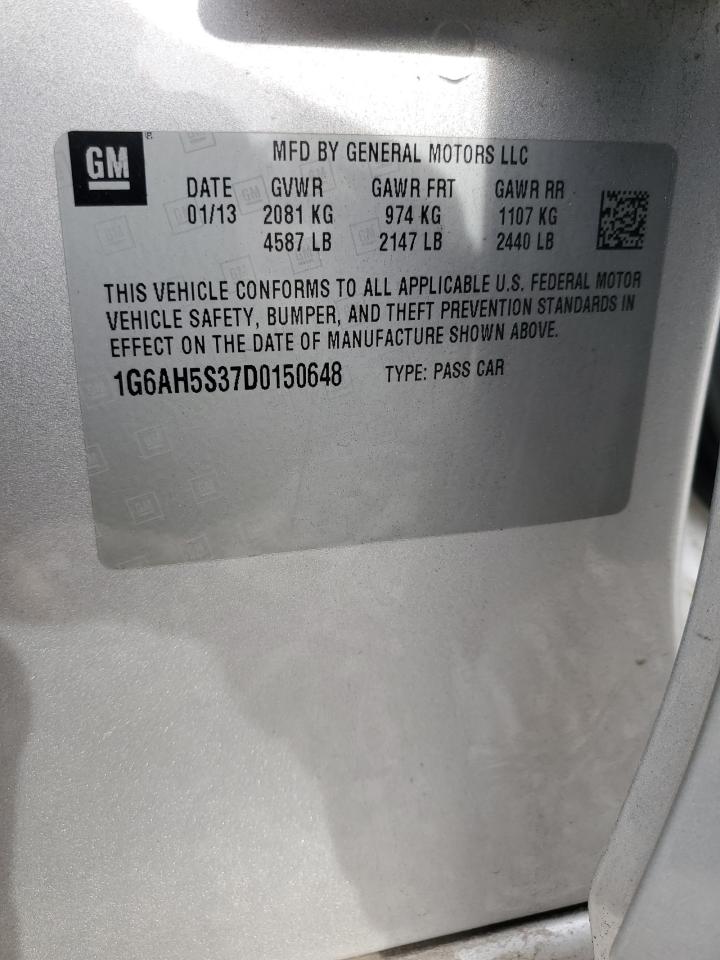 2013 Cadillac Ats Luxury VIN: 1G6AH5S37D0150648 Lot: 84609195