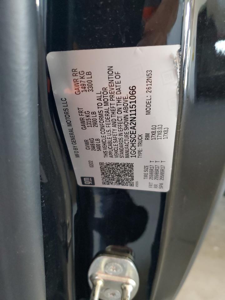 2022 Chevrolet Colorado Lt VIN: 1GCHSCEA2N1151066 Lot: 72071145