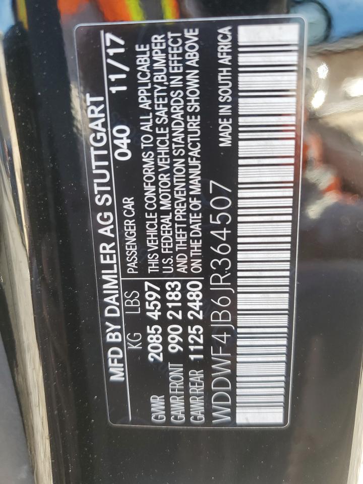 2018 Mercedes-Benz C 300 VIN: WDDWF4JB6JR364507 Lot: 83979765