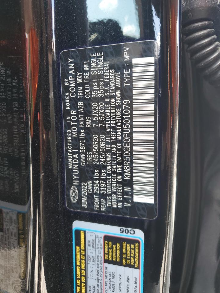 2023 Hyundai Palisade Limited VIN: KM8R5DGE0PU501079 Lot: 84240025