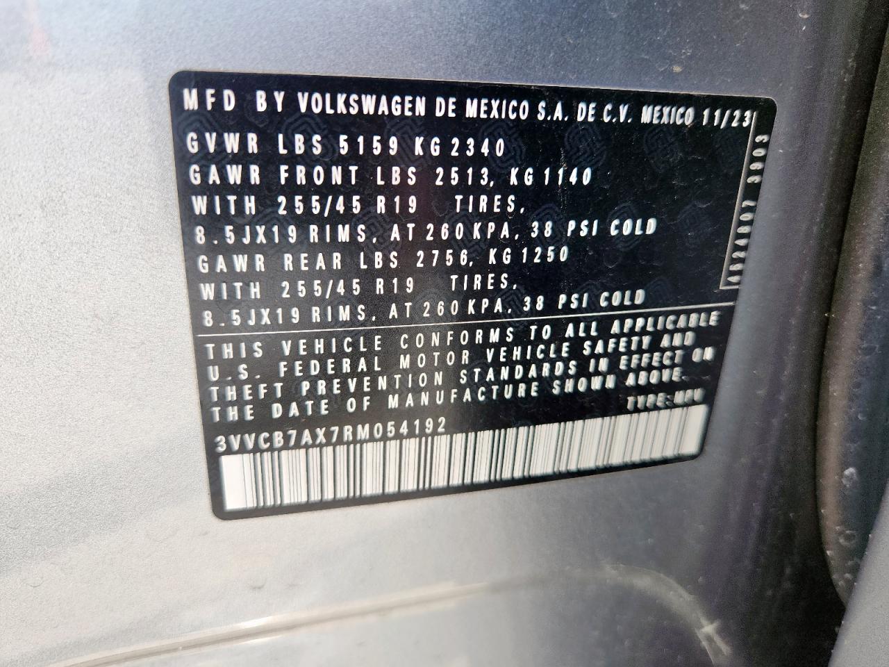 2024 Volkswagen Tiguan Se R-Line Black VIN: 3VVCB7AX7RM054192 Lot: 71907165