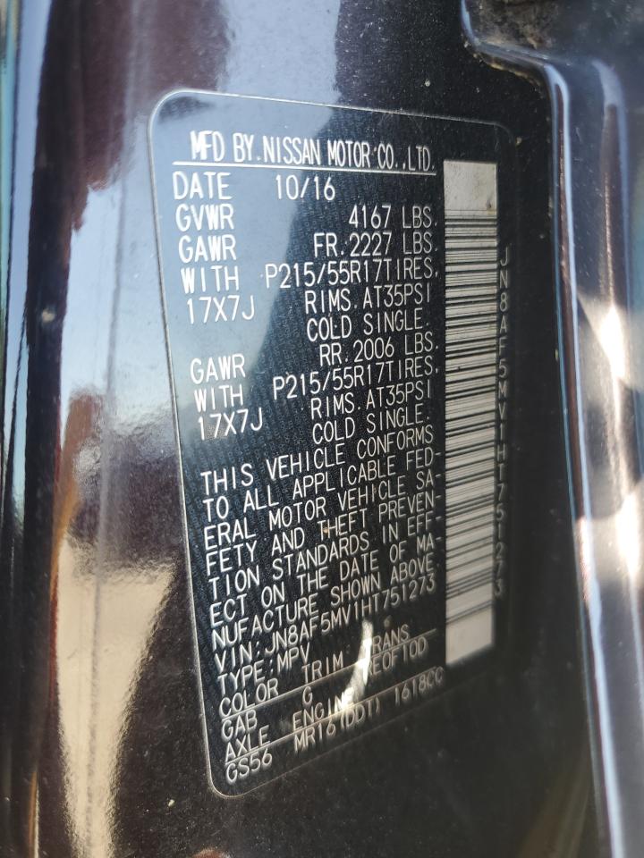 2017 Nissan Juke S VIN: JN8AF5MV1HT751273 Lot: 81624295