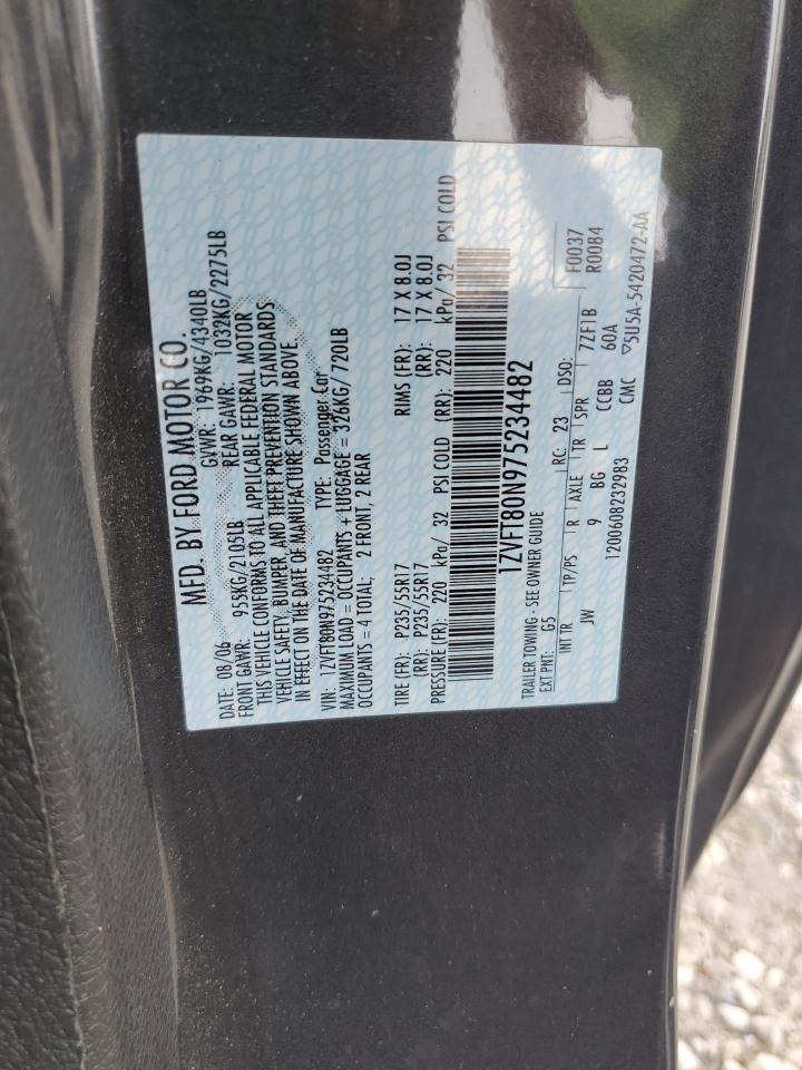 2007 Ford Mustang VIN: 1ZVFT80N975234482 Lot: 82044485