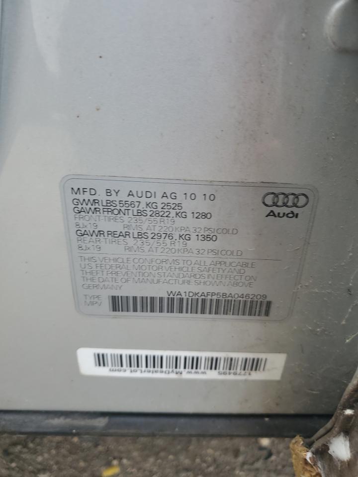 2011 Audi Q5 Premium Plus VIN: WA1DKAFP5BA046209 Lot: 81406255