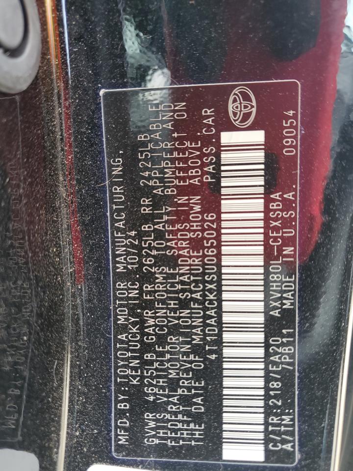 2025 Toyota Camry Xse VIN: 4T1DAACKXSU065026 Lot: 81057415