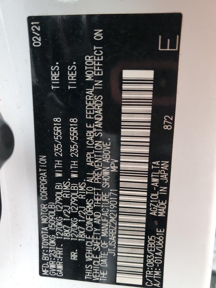 2021 Lexus Nx 300 Base VIN: JTJSARBZ2M2190171 Lot: 81150525