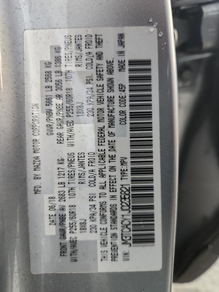 2018 Mazda Cx-9 Touring VIN: JM3TCACY1J0235821 Lot: 80873855