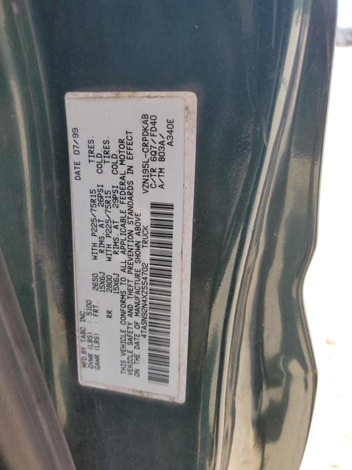 1999 Toyota Tacoma Xtracab Prerunner VIN: 4TASN92N4XZ554702 Lot: 80518115