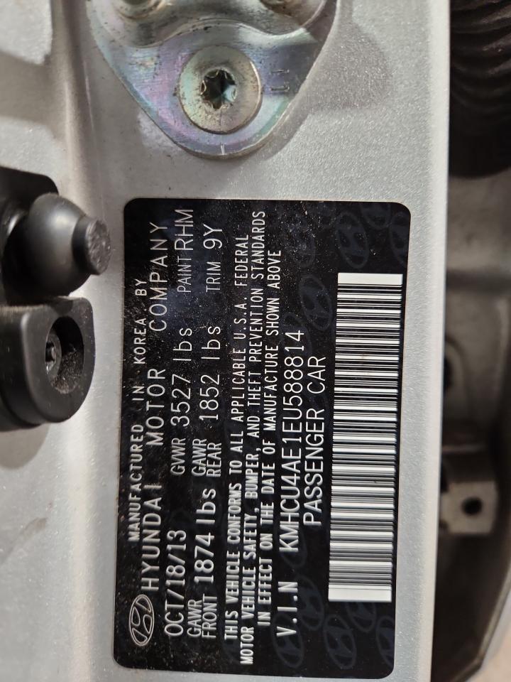 2014 Hyundai Accent Gls VIN: KMHCU4AE1EU588814 Lot: 80934265