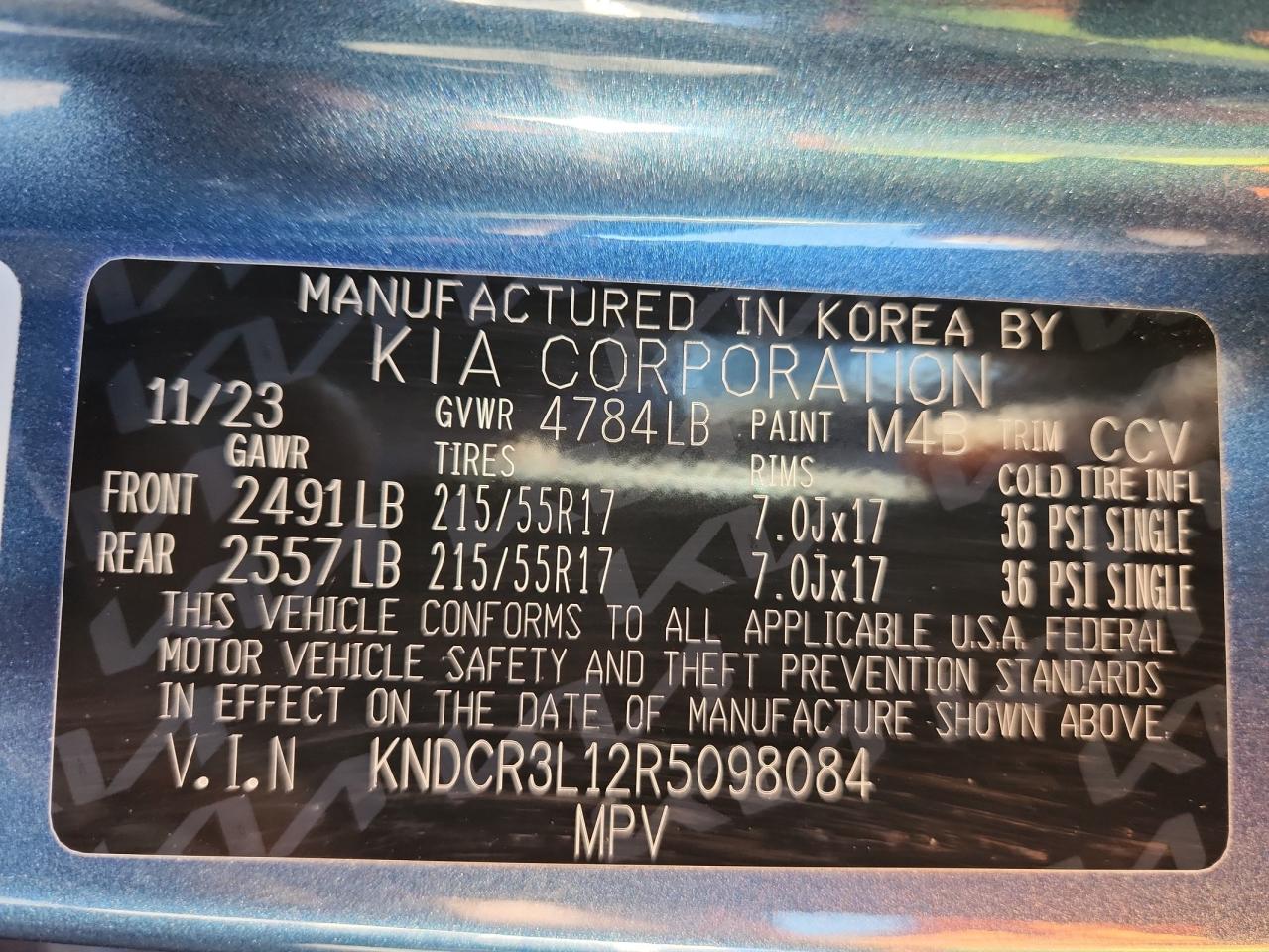 2024 Kia Niro Wind VIN: KNDCR3L12R5098084 Lot: 81206325