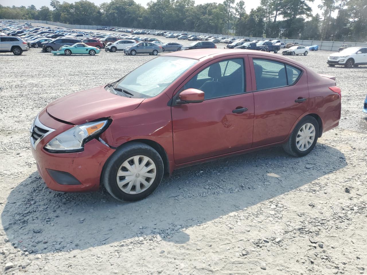 2019 Nissan Versa S red null gasoline 3N1CN7AP0KL838394 photo #1