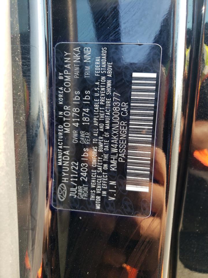 2022 Hyundai Elantra N VIN: KMHLW4AKXNU008377 Lot: 70344785
