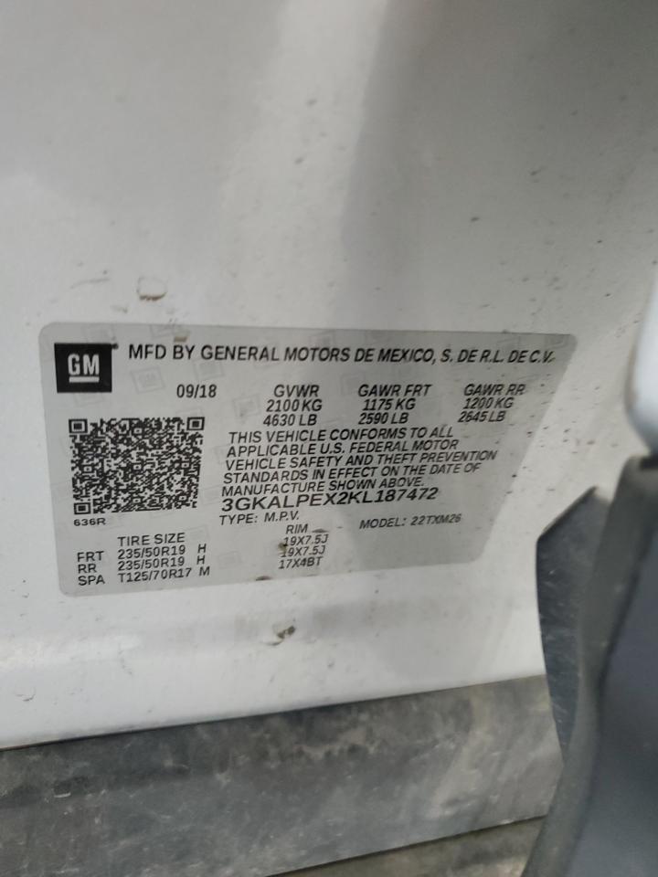 2019 GMC Terrain Slt VIN: 3GKALPEX2KL187472 Lot: 81081885