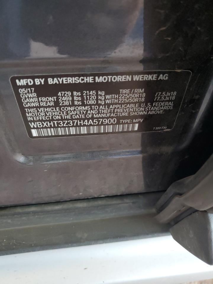 2017 BMW X1 xDrive28I VIN: WBXHT3Z37H4A57900 Lot: 84255665