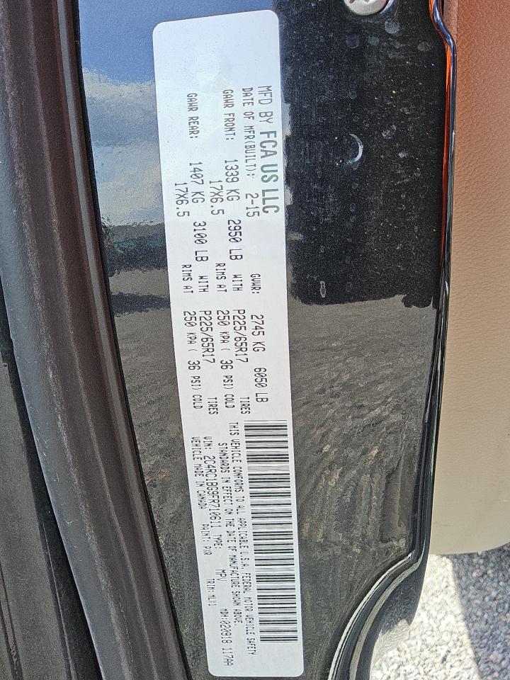 2015 Chrysler Town & Country Touring VIN: 2C4RC1BG9FR710611 Lot: 93123205