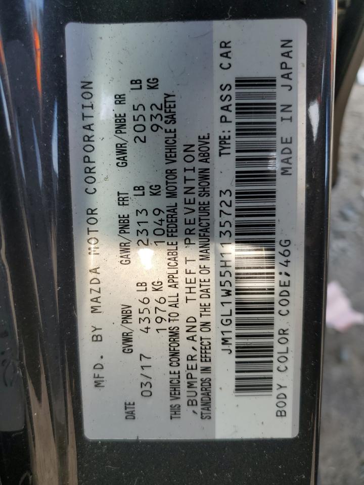 2017 Mazda 6 Grand Touring VIN: JM1GL1W55H1135723 Lot: 81008995