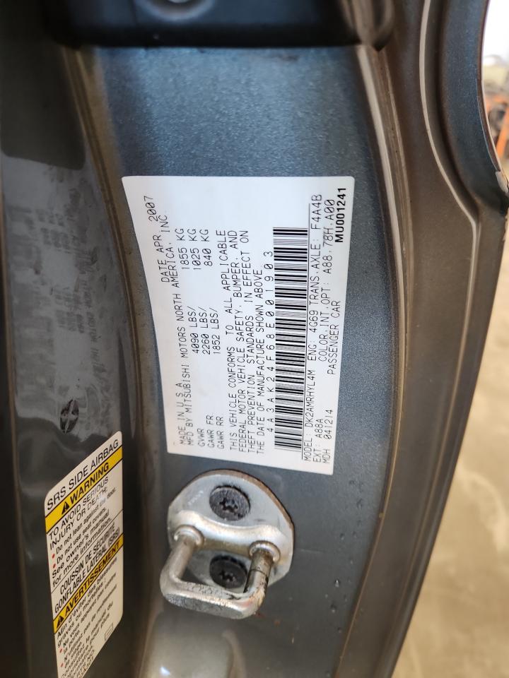 2008 Mitsubishi Eclipse Gs VIN: 4A3AK24F68E001903 Lot: 80754725