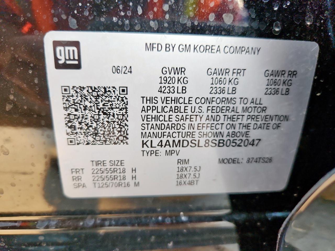 2025 Buick Encore Gx Sport Touring VIN: KL4AMDSL8SB052047 Lot: 80663915