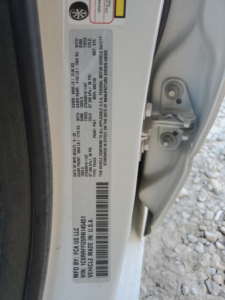 2024 Ram 1500 Big Horn/Lone Star VIN: 1C6RRFFG5RN145451 Lot: 71097475