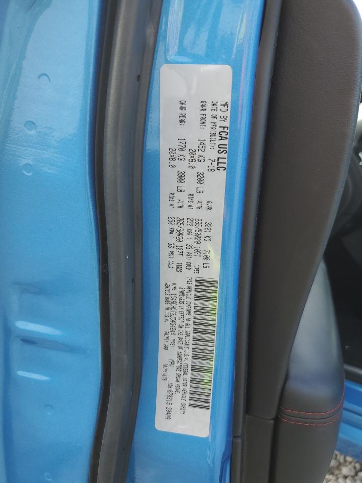 2018 Dodge Durango R/T VIN: 1C4SDHCT2JC434244 Lot: 80961075