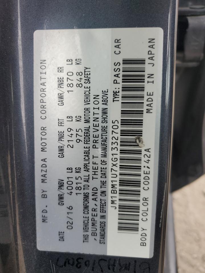 2016 Mazda 3 Sport VIN: JM1BM1U7XG1332705 Lot: 81209925