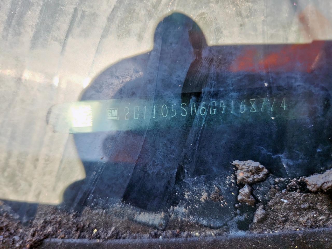 2016 Chevrolet Impala Lt VIN: 2G1105SA6G9168774 Lot: 84036755