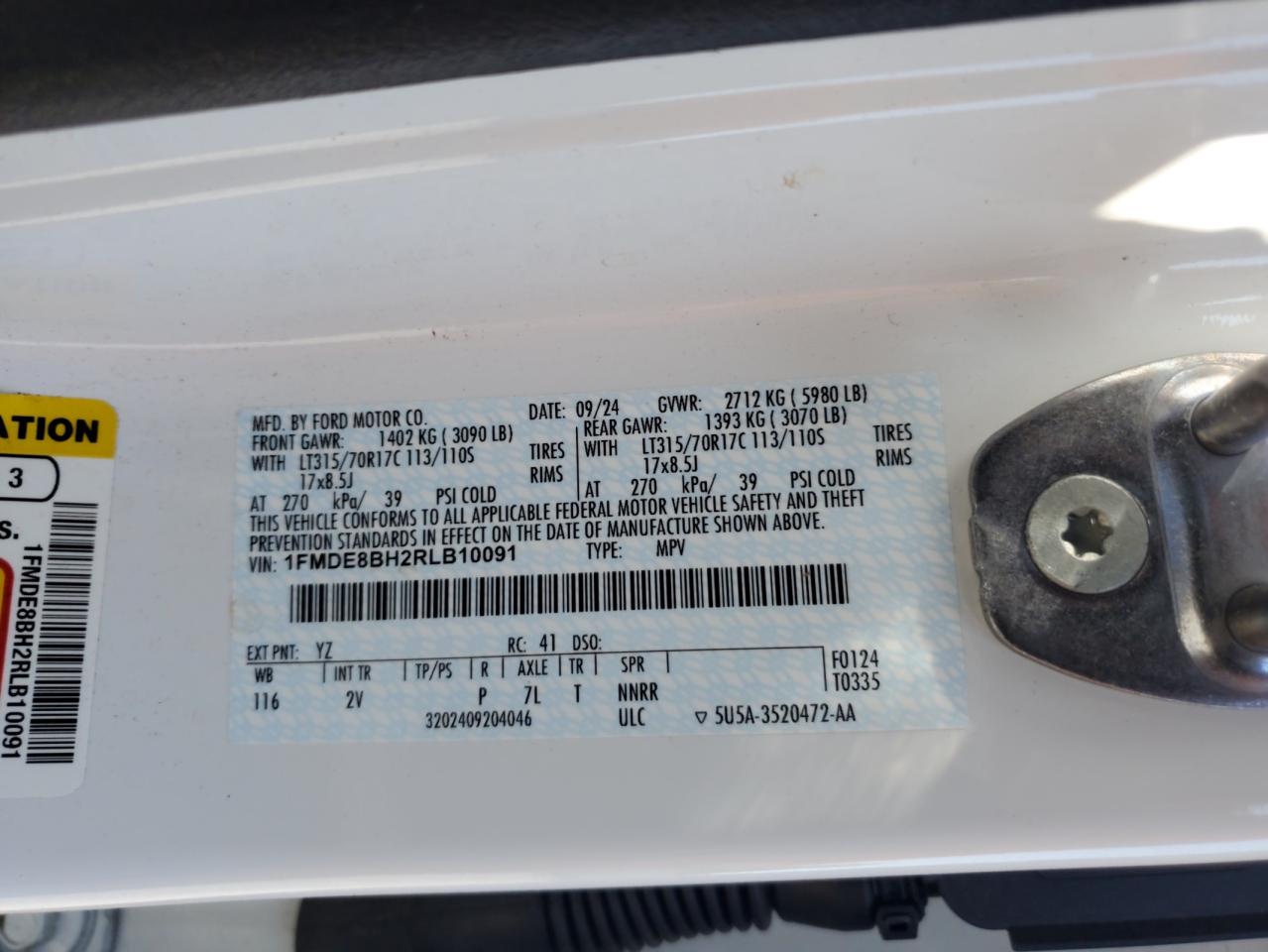 2024 Ford Bronco Outer Banks VIN: 1FMDE8BH2RLB10091 Lot: 80616155