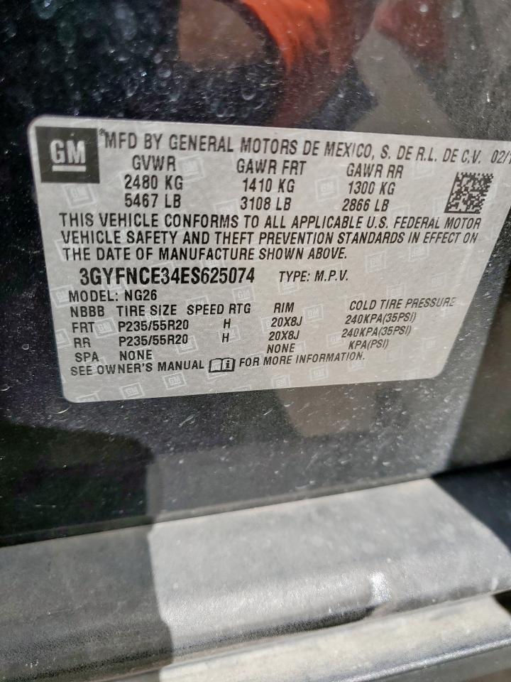 2014 Cadillac Srx Performance Collection VIN: 3GYFNCE34ES625074 Lot: 81617595