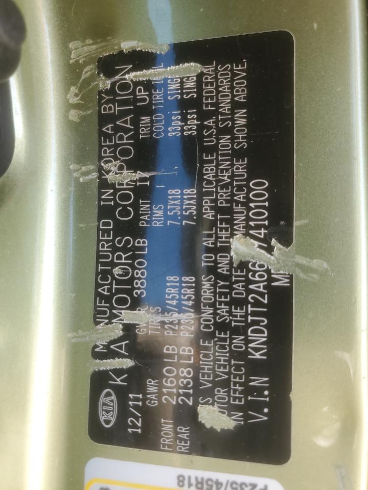 2012 Kia Soul + VIN: KNDJT2A66C7410100 Lot: 80994975