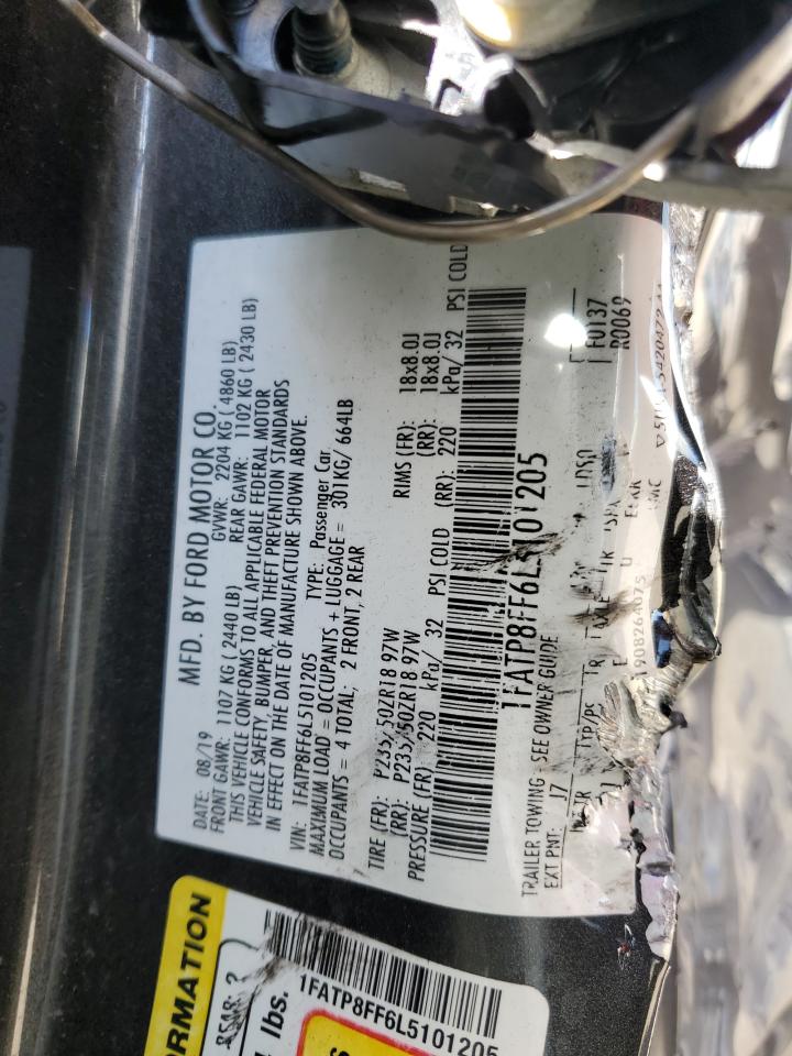 2020 Ford Mustang Gt VIN: 1FATP8FF6L5101205 Lot: 81776735