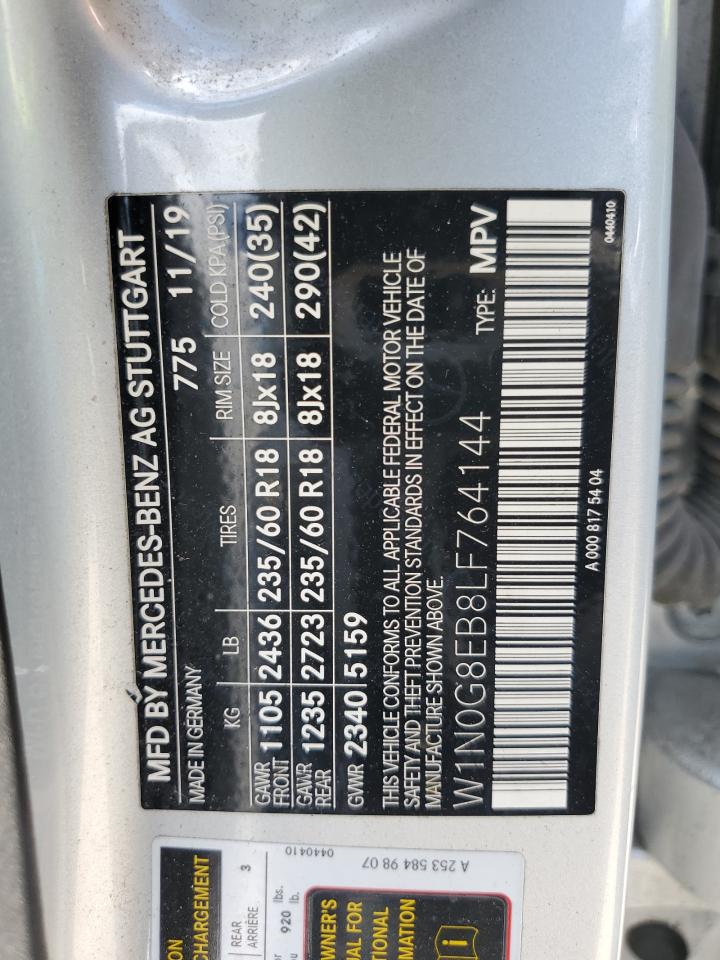 2020 Mercedes-Benz Glc 300 4Matic VIN: W1N0G8EB8LF764144 Lot: 80559605