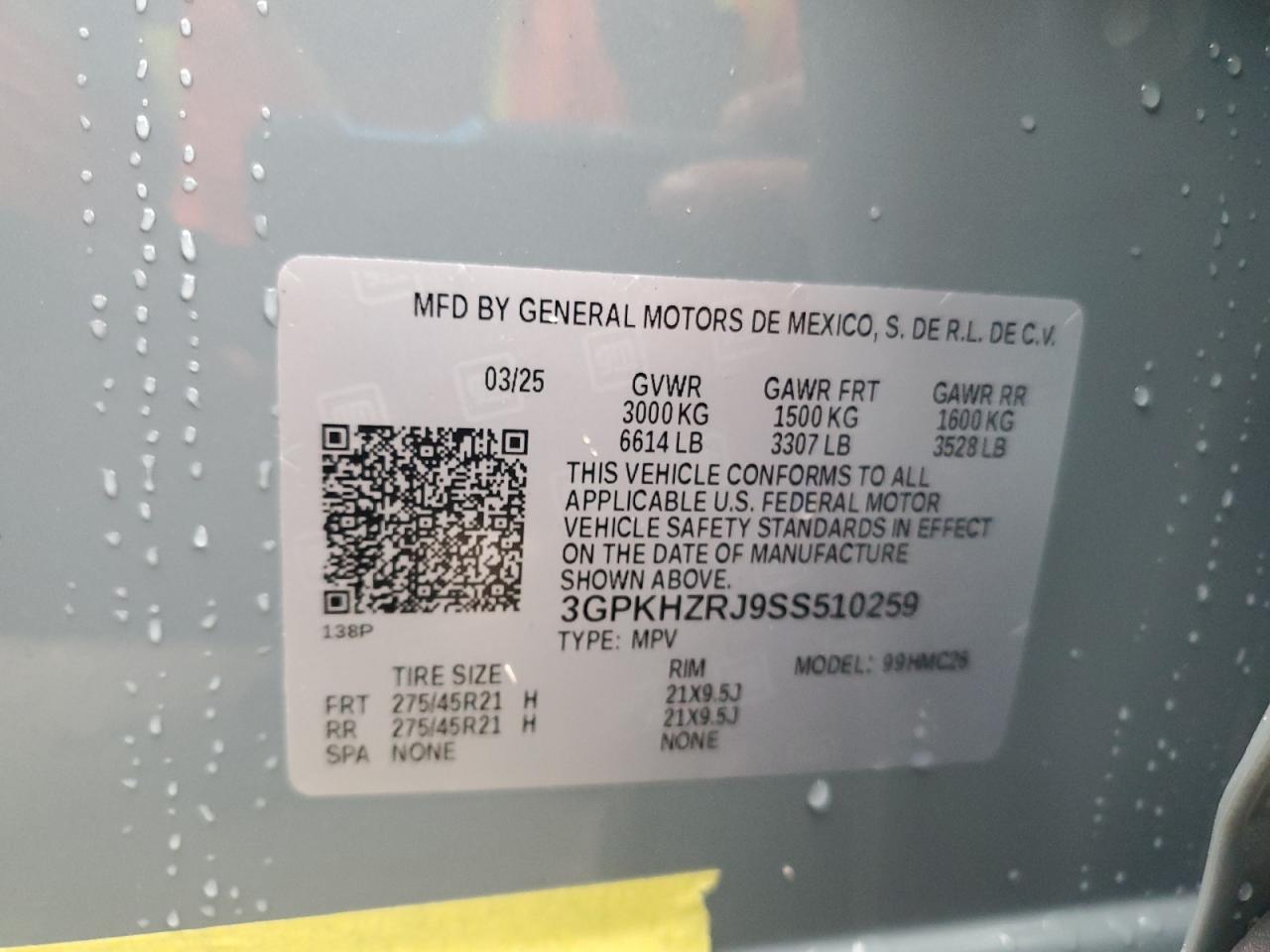 2025 Honda Prologue Elite VIN: 3GPKHZRJ9SS510259 Lot: 81105775