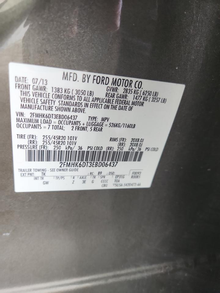 2014 Ford Flex Limited VIN: 2FMHK6DT3EBD06437 Lot: 83987305