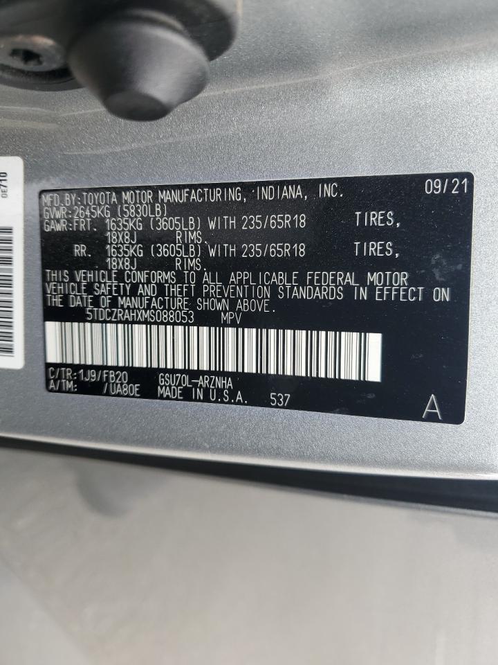 2021 Toyota Highlander L VIN: 5TDCZRAHXMS088053 Lot: 80545785