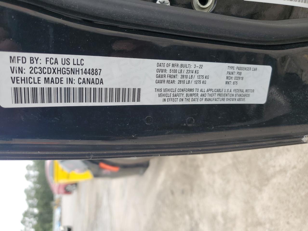 2022 Dodge Charger Gt VIN: 2C3CDXHG5NH144887 Lot: 84765045