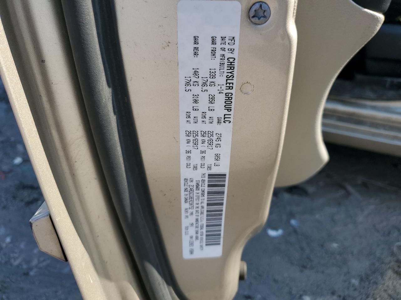 2014 Dodge Grand Caravan Sxt VIN: 2C4RDGCG8ER230752 Lot: 71259955