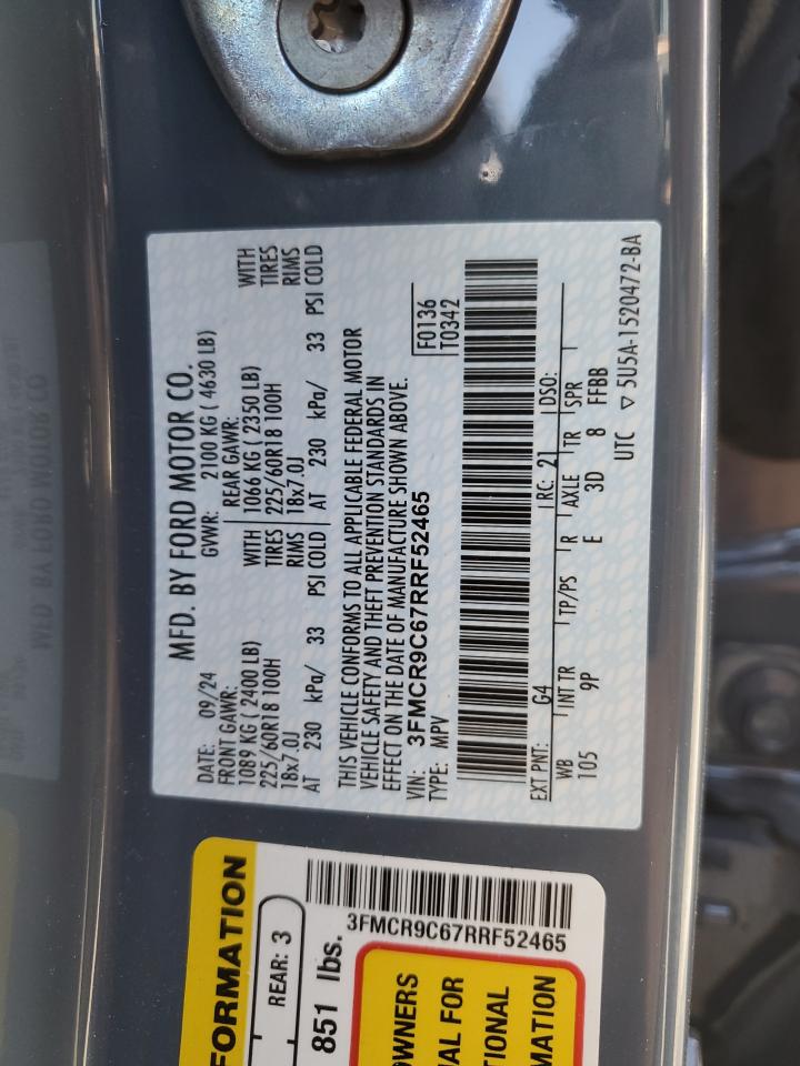 2024 Ford Bronco Sport Outer Banks VIN: 3FMCR9C67RRF52465 Lot: 81597935