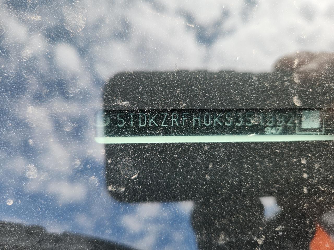 2019 Toyota Highlander Se VIN: 5TDKZRFH0KS351992 Lot: 71067475