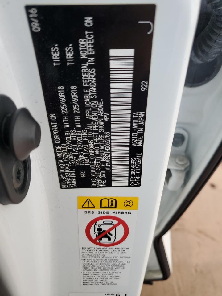 2017 Lexus Nx 200T Base VIN: JTJYARBZ1H2052783 Lot: 80838005