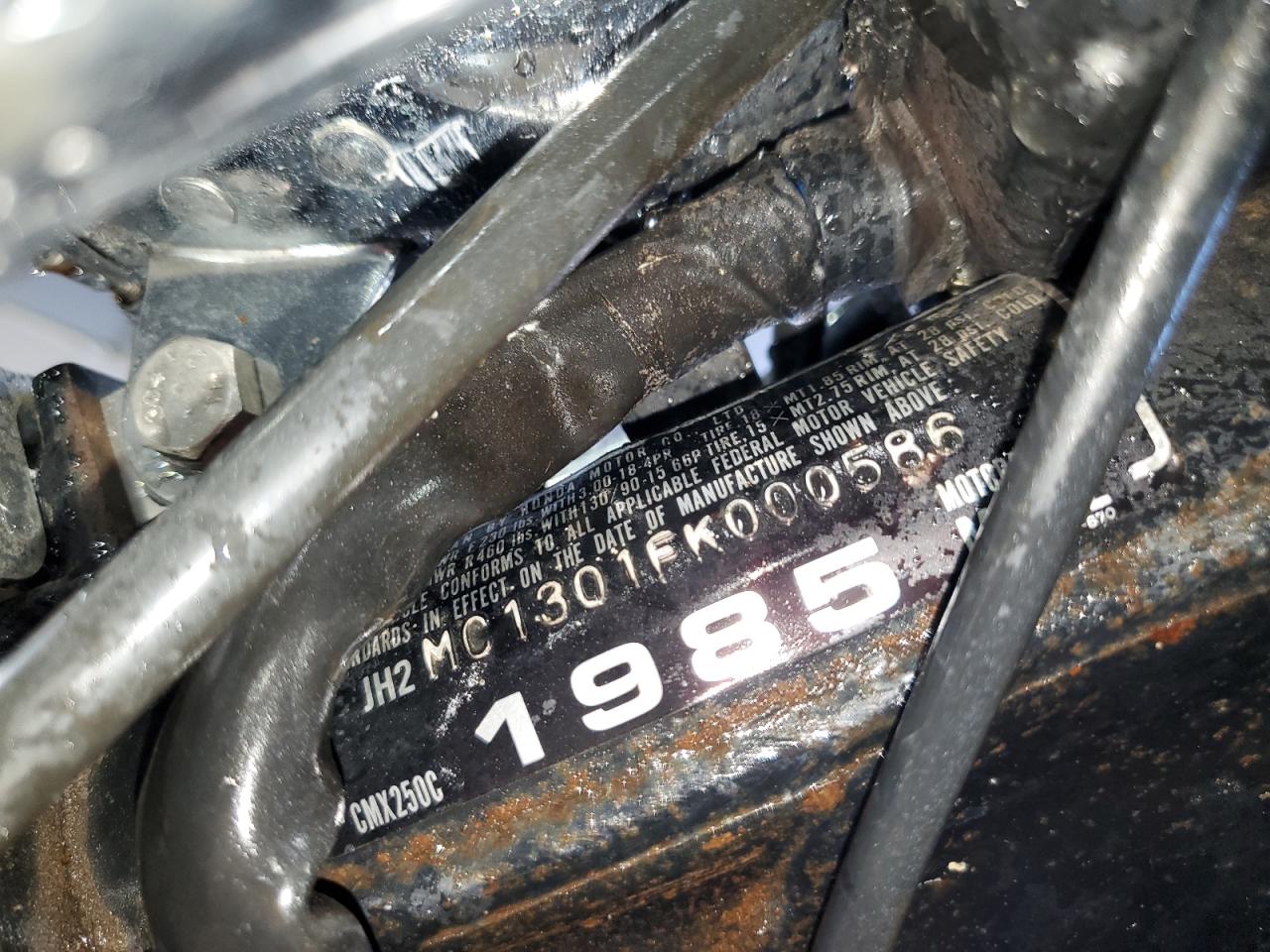 1985 Honda Cmx250 C VIN: JH2MC1301FK000586 Lot: 81028945