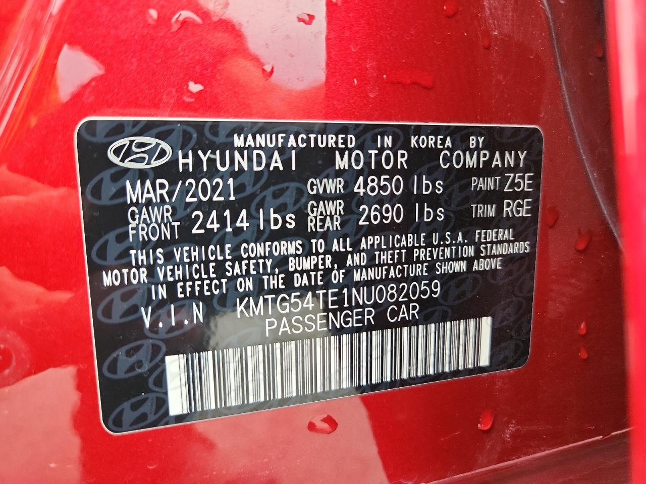 2022 Genesis G70 Base VIN: KMTG54TE1NU082059 Lot: 71731975