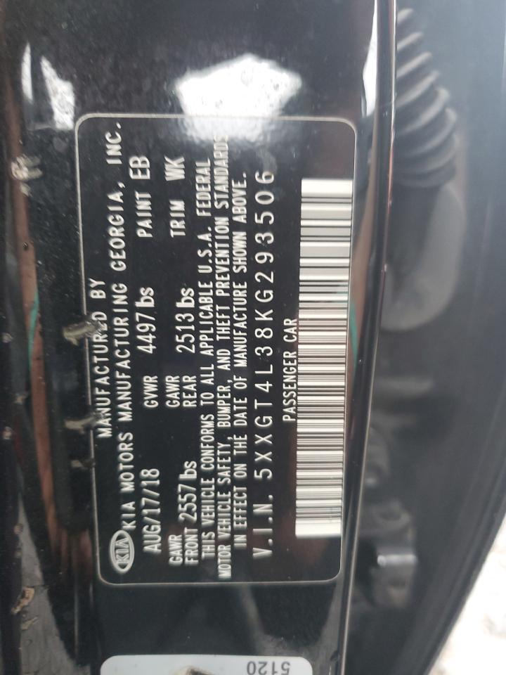 2019 Kia Optima Lx VIN: 5XXGT4L38KG293506 Lot: 81809535