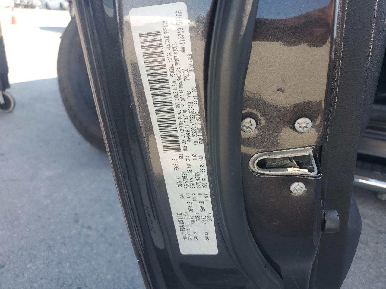 2016 Ram 1500 St VIN: 3C6RR7KT7GG182418 Lot: 80436275