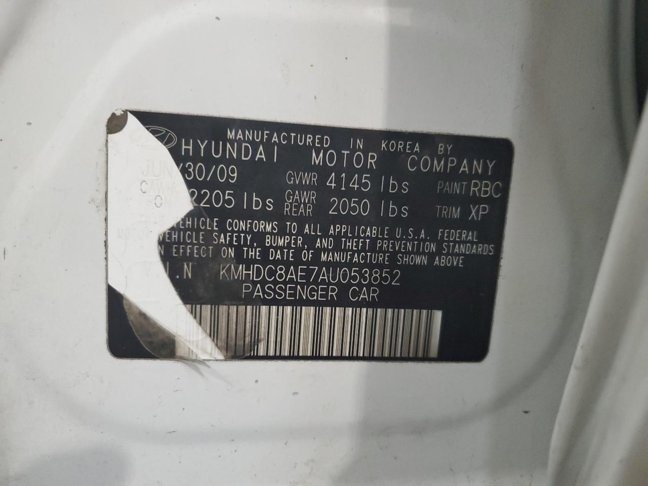 2010 Hyundai Elantra Touring Gls VIN: KMHDC8AE7AU053852 Lot: 81622295