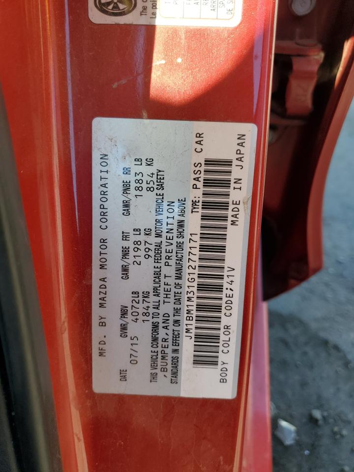 2016 Mazda 3 Touring VIN: JM1BM1M31G1277171 Lot: 80512815